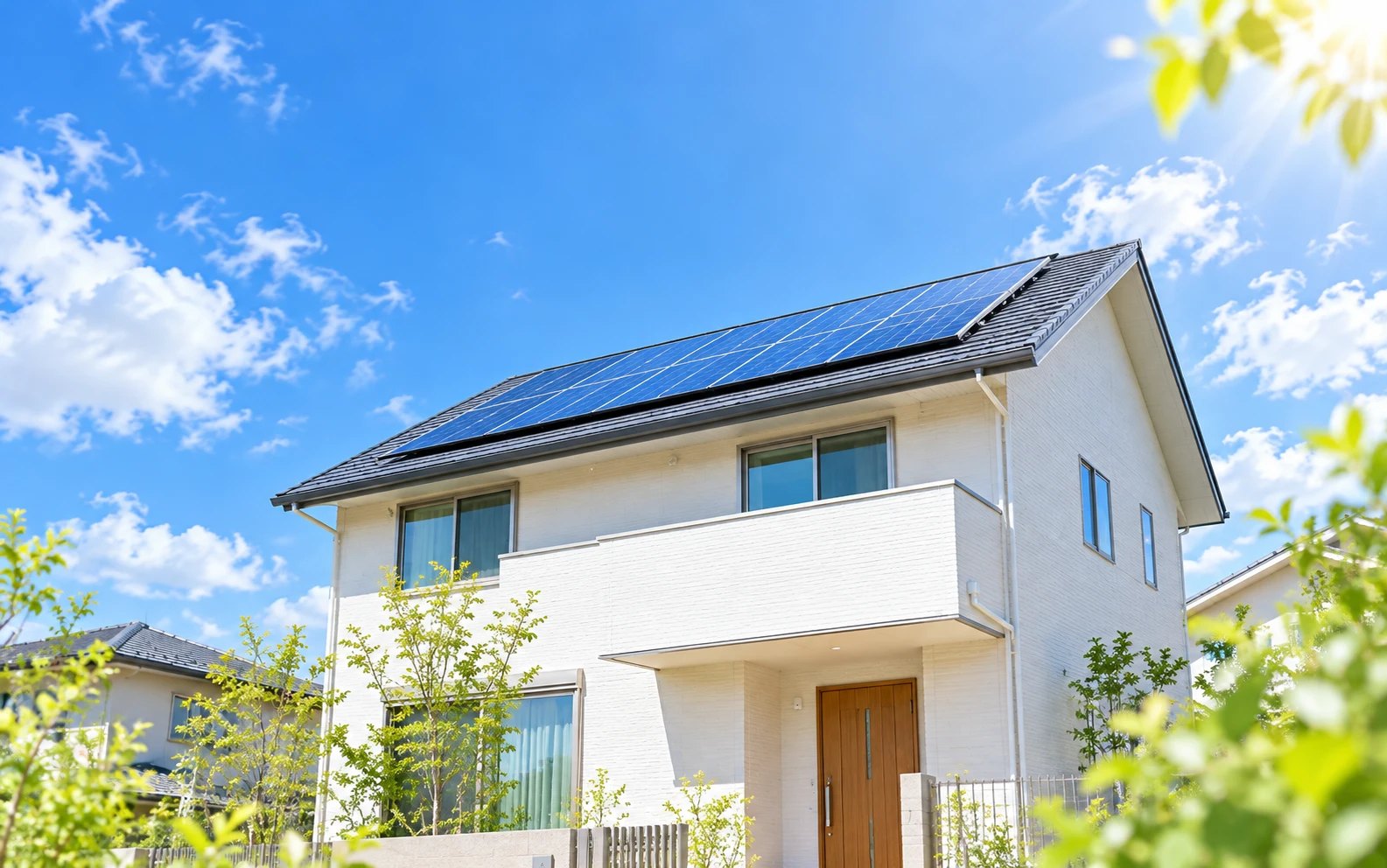 太陽光パネルを載せた住宅のイメージ